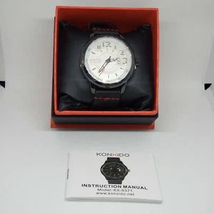 Konxido Herrenarmbanduhr Lederband mit Datum Modell KX-6371 wasserdichte Uhr - Bild 1 von 7