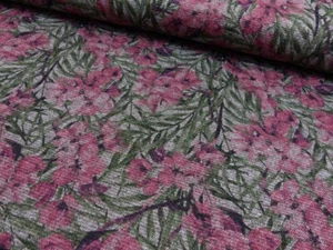 1m x 1,50m Strick Druck Hell Glitter mit Blumen - Bild 1 von 2