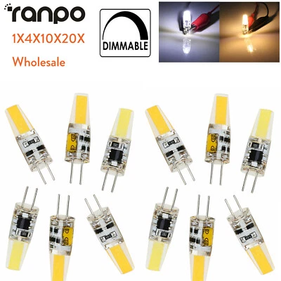 Mini G4 Led Silikonlampe 6W Dimmbare Glühbirne DC 12V Haus Cob Licht Kühles Weiß - Bild 1 von 4