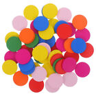 Colorful Disc Math: 50pcs Wooden Number Slices for Kids' Learning