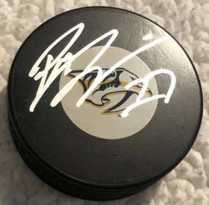 PATRIC HORNQVIST SIGNED NASHVILLE PREDATORS LOGO PUCK W/COA. PITTSBURGH PENGUINS - Picture 1 of 1