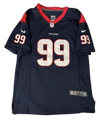 NFL 休斯顿德州人 JJ 瓦特 #99 耐克缝制橄榄球球衣青少年 L (14/16) — 第 1/4 张图片
