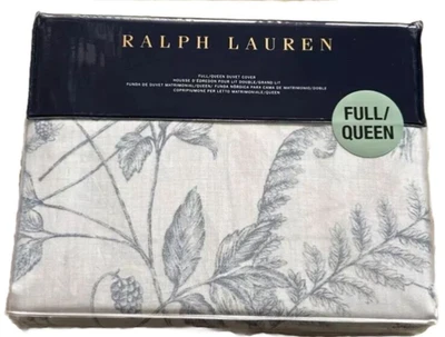 Ralph Lauren~DUVET~Genevieve FLORAL~1 QUEEN/Full~Blue~MSRP $355~100% Cotton~NWT~ - Image 1 of 4