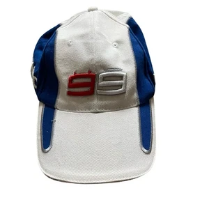 Jorge Lorenzo #99 Lorenzo Yamaha Moto GP Gorra Blanca con Borde Azul Correa Talla Única - Imagen 1 de 10