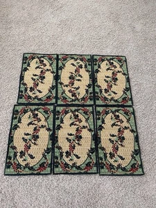 Set 6 tovagliette arazzo natalizio bacche di agrifoglio - Foto 1 di 2