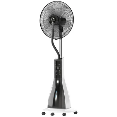 HOMCOM Ventilatore con Nebulizzatore, 3 Modalità e 3 Velocità Bianco e Nero - Immagine 1 di 4