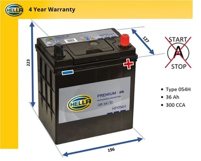 Battery fits SUZUKI BALENO A1K412, SY413 1.2 1.3 1997 on Hella 054H 330A 40Ah - Image 1 of 4