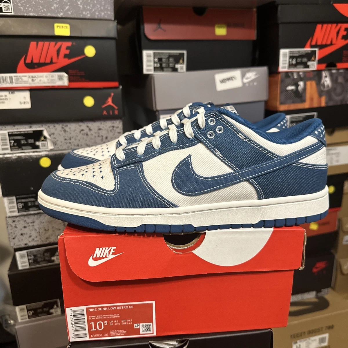 Nike Dunk Low SE Sashiko - Industrial Blue | eBay