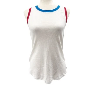 Eddie Bauer red white & blue ribbed Tank Top women's MEDIUM - Picture 1 of 6