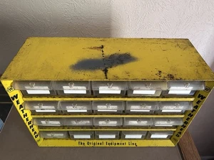 Vintage Weatherhead gelb Organizer 20 Schubladen Teile Box 26 Teiler  - Bild 1 von 5