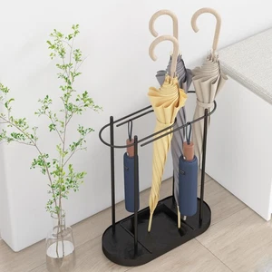 tonchean Umbrella Stand Indoor Entryway with Removable Drip Tray, 21”H Met - Picture 1 of 9