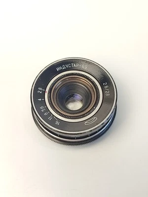 Lens M39 Pancake Vintage Industar- 69 Soviet Rare lens 28 mm - Image 1 of 4