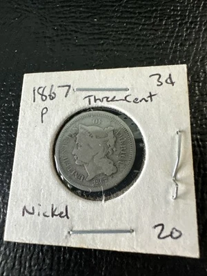 1867 3CN Three Cent Nickel - Image 1 of 3