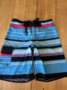 Vtg No Fear Board Shorts Mens 30 Colorblock Logo Beach Swim Trunks Y2K - Picture 1 of 8