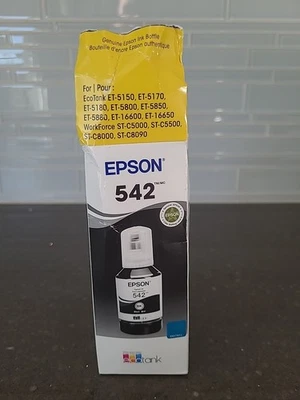 NUEVO GENUINO - EPSON 542 ECOTANK BOTELLA DE TINTA NEGRA - T542120-S - Sellado 11/2029 Foto 1 de 4