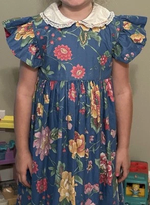 VTG Strasburg Lace Heirloom Collection Embroidered Floral Dress 6X - Image 1 of 4