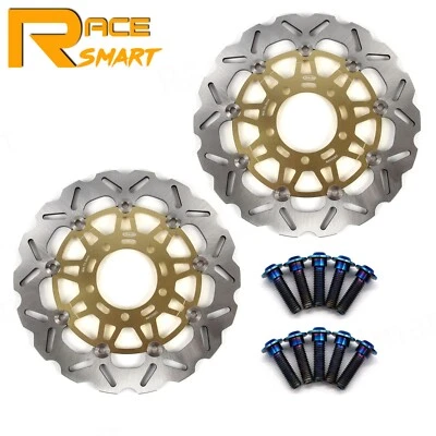 Передние тормозные диски + монтажные болты для Kawasaki Ninja ZX6R ZX6RR 2005 2006 - Изображение 1 из 4