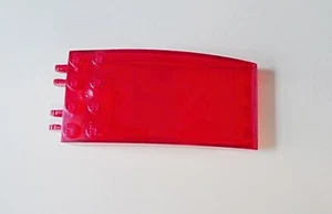 LEGO Part: Trans-Red Windscreen 8 x 4 x 2 Curved - No 46413 - QTY 1 - Picture 1 of 2