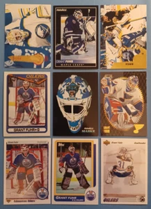 GRANT FUHR 9 Card Lot Topps Masks Pinnacle Maple Leafs Oilers Sabres NHL Hockey - Picture 1 of 4