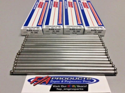 Juego de 16 varillas de empuje largas AMC 1967 1968 1969 290 343 390 V8 7,735" Elgin PR326 Foto 1 de 3