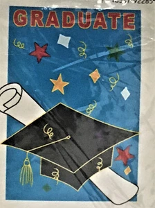 Graduate Applique House Flag 28" x 40" Garden Home Indoor Outdoor - Picture 1 of 4