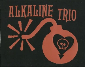 ALKALINE TRIO bomb logo 2004 - PRINTED CLOTH BACK PATCH - no longer made RARE - Picture 1 of 3
