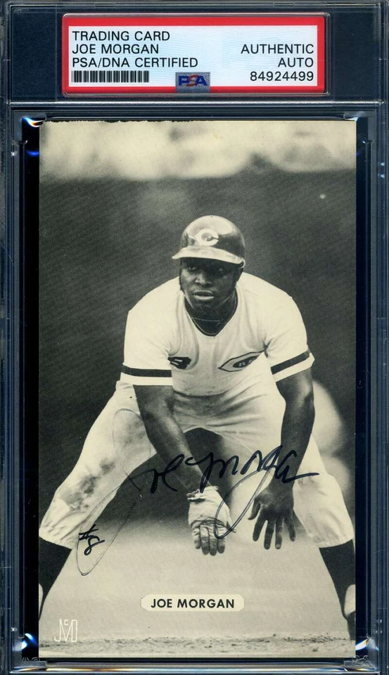 Joe Morgan PSA DNA Coa Signed Vintage Photo Postcard Autograph 1 - Image 1 of 1