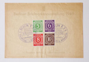 Ricevuta Berlino Francobolli Esposizione 1946 Zeughaus