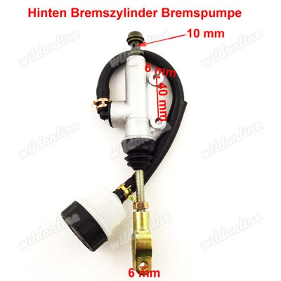 Hinten Bremszylinder Bremspumpe Bremse Mit Reservoir für ATV Quad Pit Dirt Bike - Bild 1 von 4