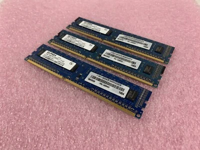 Lot( 3 ) 1GB Elpida EBJ10UE8BDF0-AE-F 1Rx8 1066MHz PC3-8500U Desktop Memory RAM - Image 1 of 4