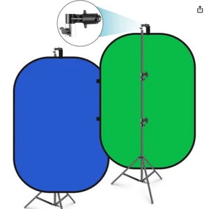 Neewer 5x7ft/1.5x2m Chromakey Foldable Backdrop with Stand 8.5ft/2.6m - Picture 1 of 9