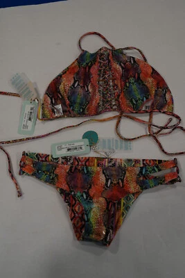 Luli Fama My way Halter top and Open side moderate bottom set L - NWT - Image 1 of 4