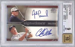 JUSTIN LEONARD CHRIS DIMARCO BGS 9 2004 SP AUTHENTIC SIGN OF THE TIMES AUTO /250