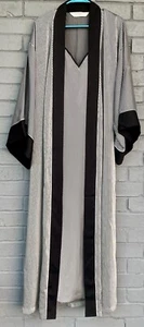 Victoria Secret Kimono Style Robe Nightgown Set Gold Label Size M Black & White - Bild 1 von 24