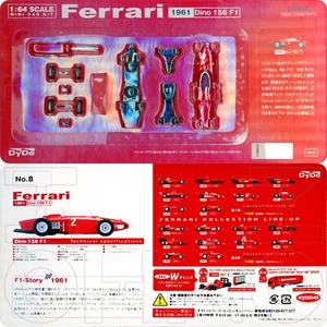 FERRARI DINO 156 F1 1961 #2 PHIL HILL MINI CAR KIT KYOSHO DYDO post 158 1:64 NEW - Picture 1 of 4