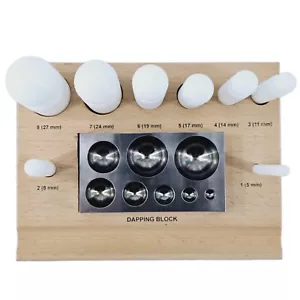 10 Piece Nylon and Steel Dapping Set with Wood Stand - Picture 1 of 2