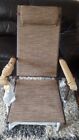 Monaco Brown Tweed Textilene Recliner Chair With Headrest 5 Pcs New In Box