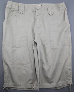 Pantalones capri chinos caribeños Joe para mujer pierna con cordón beige talla 12 (33x12) - Imagen 1 de 6