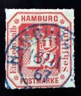 1866 Hamburg; 1 1/2 Sch. farbfrisches KabStk mit K2 "HAMBURG 16/11/67", MiNr. 21