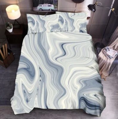 3D синий абстрактный ZHUA2527 кровать наволочки одеяло пододеяльник комплект королева король Zoe - Изображение 1 из 4