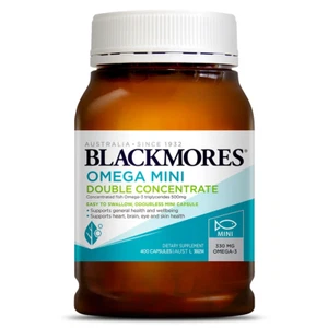 New Blackmores Omega Mini Double Concentrate 400 Capsules Fish Oil Omega 3 - Picture 1 of 2