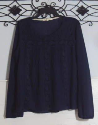 Top para mujer Rewind talla L manga larga azul marino cuello redondo Foto 1 de 4