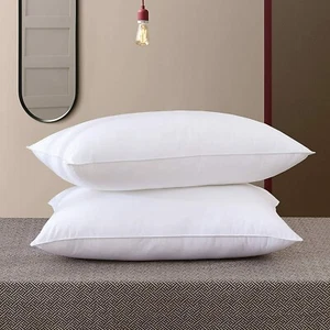 Hotel Quality Microfibre Backsleeper Pillows Luxury Hollowfibre Filled-Pack of 2 - Picture 1 of 2