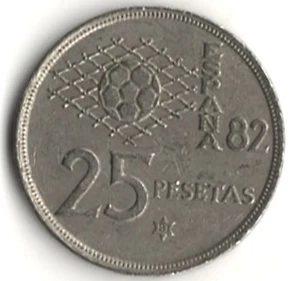 1981 SPAIN TWENTY-FIVE PESETAS ~ YOU GRADE IT. stk km 16 - Picture 1 of 4