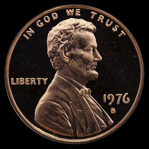 1976 S Lincoln Memorial Cent PROOF Penny US Mint Coin Cover