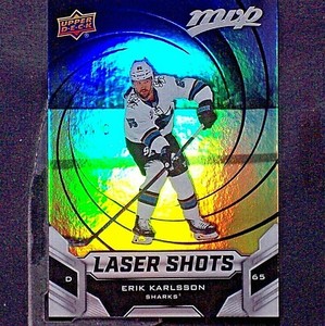 ERIK KARLSSON  2019-20  Upper Deck  MVP  Laser Shots  #S10  Sharks