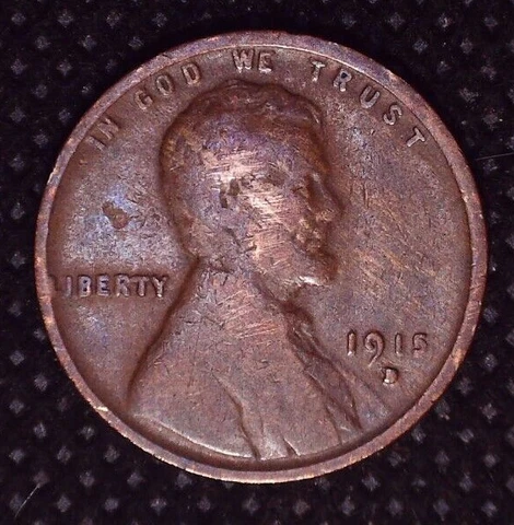1915-D Lincoln Wheat Cent 1(C) Penny Early Date #028 Cover