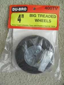 Dubro RC Airplane Big Treaded Wheel Tire 4" Dia 400TV NIP - Picture 1 of 1