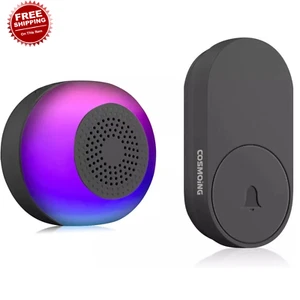 Wireless Doorbell, Waterproof Door Bell with 59 Chimes, 5 Volume Levels & Mute - Picture 1 of 9