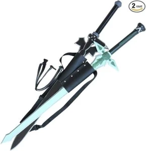 2PC FULL SIZE SAO Kirito Elucidator Sword Art Online Dark Repulser Asuna +Sheath - Picture 1 of 7